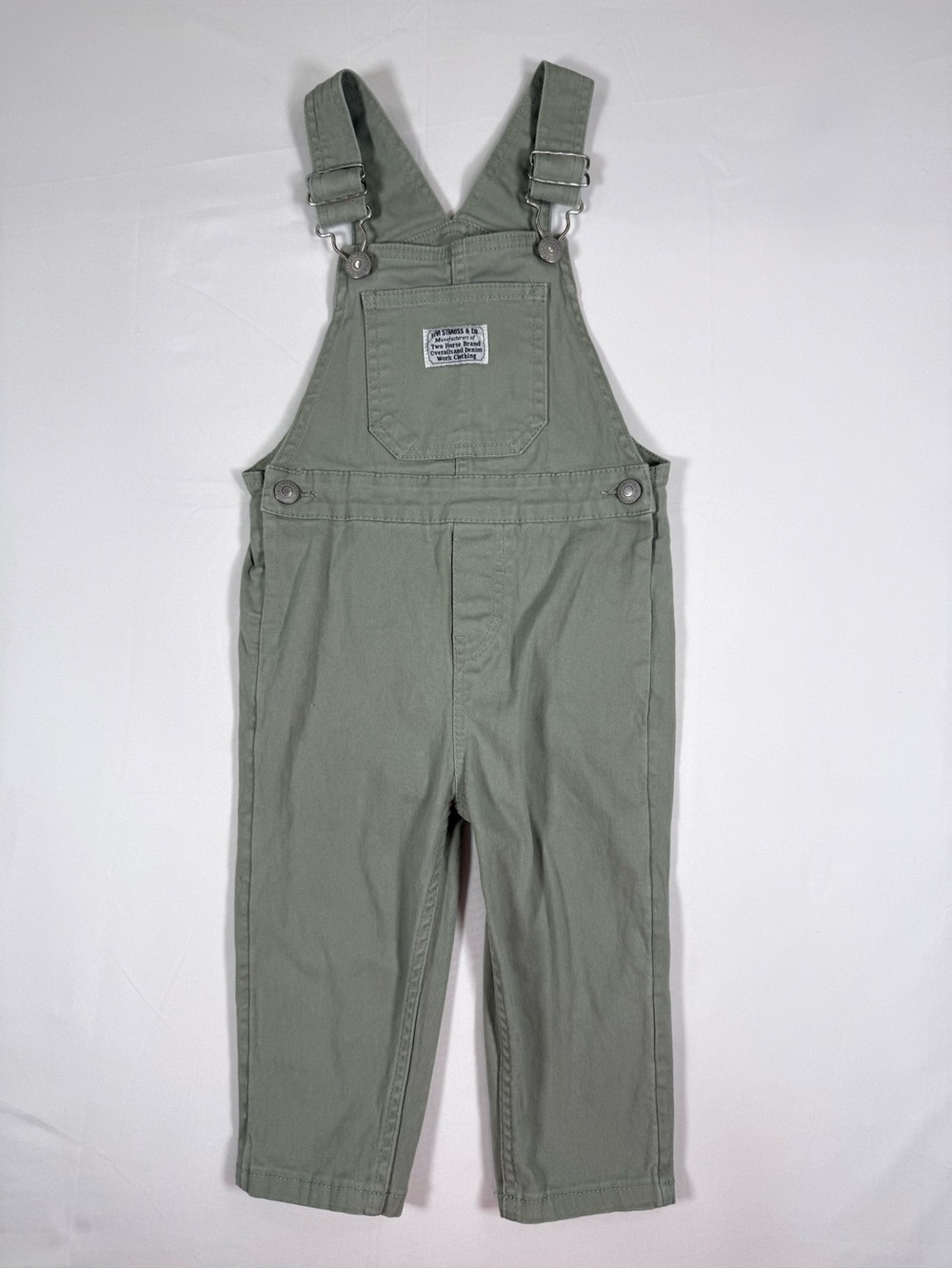 LEVI’S Boys Overalls 2T Sage Green Utility Workwear Western Retro Outdoor Cowboy